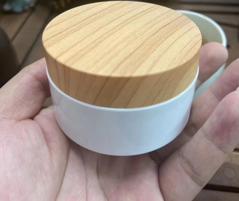Bambù di legno di plastica del barattolo della crema della copertura 100ml 200ml del grano per l'OEM cosmetico