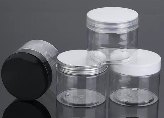 barattolo di Amber Black Pet Plastic Cream della radura di 250ml 500ml con il coperchio di plastica